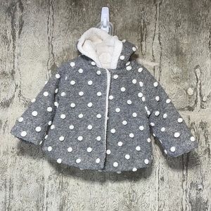 Zara baby girl knitwear polka dot coat